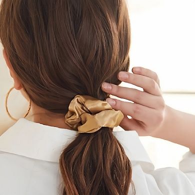 Women's Satin Hair Scrunchies 12-Piece Set with Soft Stretch Elastic and Smooth Shine Finish
