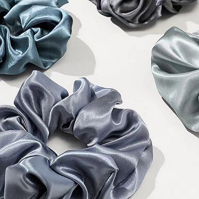 Women's Satin Hair Scrunchies 12-Piece Set with Soft Stretch Elastic and Smooth Shine Finish