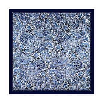 Women's Paisley Print Square Satin Scarf Smooth Lightweight Fabric Elegant Neck Hair Accessory