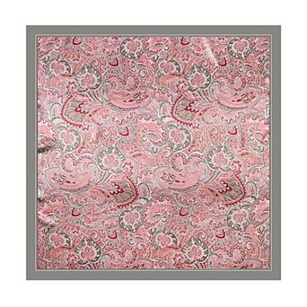Women's Paisley Print Square Satin Scarf Smooth Lightweight Fabric Elegant Neck Hair Accessory