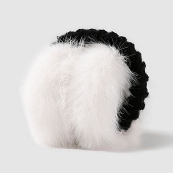 Women's Plush Faux Fur Foldable Earmuffs with Elastic Headband and Cushioned Ear Covers