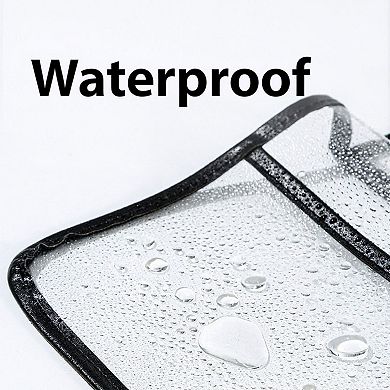 2pcs Clear Hanging Shower Organizer with Touch-Friendly Phone Pocket Water-Resistant Storage Shelf