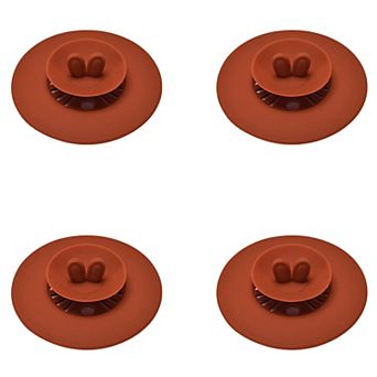 4 pc per Set Silicone Bunny Ear Cup Lid Dustproof Insulated Drink Cover with Pop Up Vent Seal