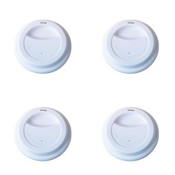 4 pc per Set Reusable Silicone Coffee Cup Lid Spill Resistant Hot Drink Cover with Sip Opening