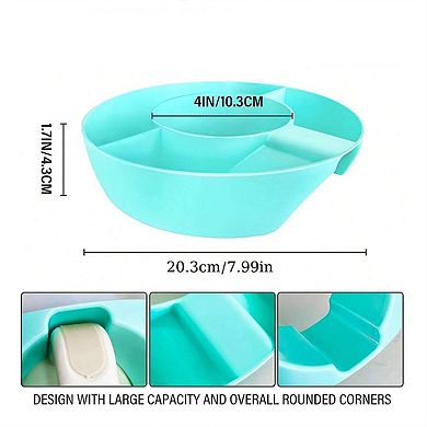 3-PC Snack Tray Cup Holder with Divided Compartments for Cup and Everyday Use