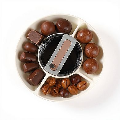 3-PC Snack Tray Cup Holder with Divided Compartments for Cup and Everyday Use