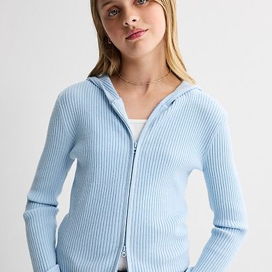 Girls 7-16 SO® Two-Way Zip Hoodie