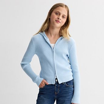 Girls 7-16 SO® Two-Way Zip Hoodie