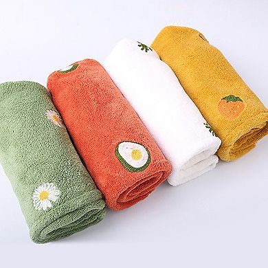 Soft Cute Hair Drying Towel Cap with Secure Button Loop for Fast Absorbent