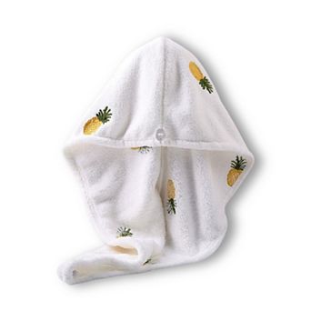 Soft Cute Hair Drying Towel Cap with Secure Button Loop for Fast Absorbent