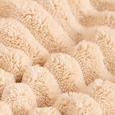 Absorbent Plush Hair Drying Towel Cap with Button Closure for Gentle Drying