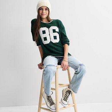 Girls 6-20 SO® Oversize Cable Stitch Sweater in Regular & Plus Size