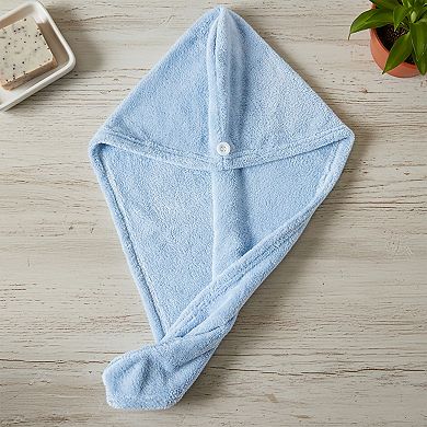 2 Pack Solid Hair Drying Towel Turban Absorbent Soft Quick Dry Hair Wrap