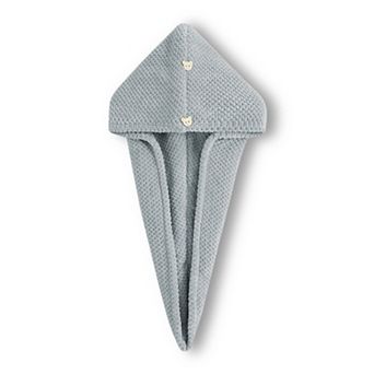 Soft Double-Layer Waffle Texture Hair Drying Cap with Button Closure