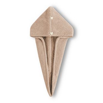 Soft Double-Layer Waffle Texture Hair Drying Cap with Button Closure