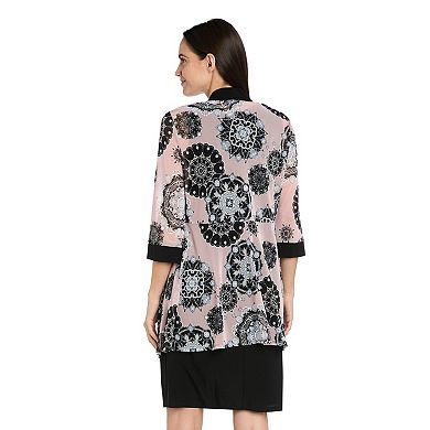 Women's R&M Richards 2-Piece Printed Mesh Jacket Dress
