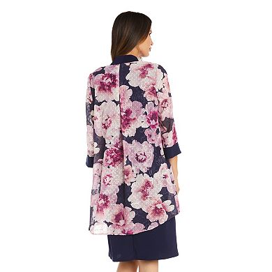 Petite R&M Richards 2-Piece Floral Chiffon Jacket Dress