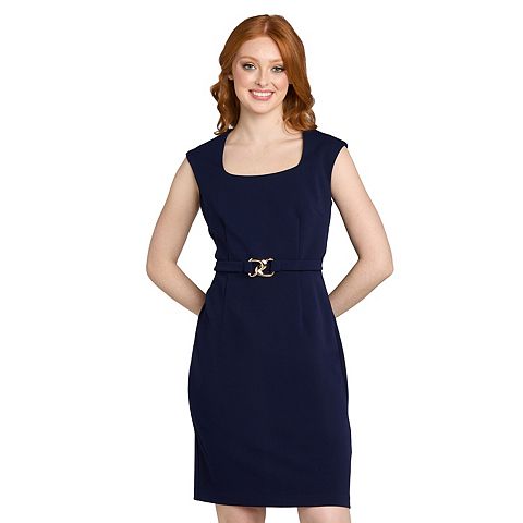 Женские платья R&M Petite R&M Richards Short Belted Sheath Dress