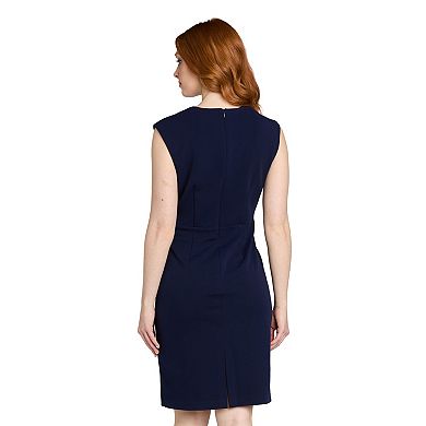 Petite R&M Richards Short Belted Sheath Dress
