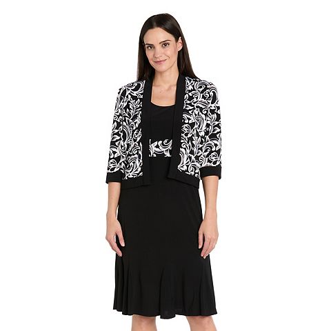 Женские платья R&M Petite R&M Richards 2 pc Printed Jacket Dress