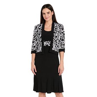 Petite R&M Richards 2 pc Printed Jacket Dress