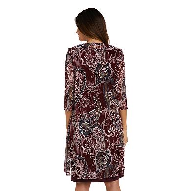 Petite R&M Richards Puff Print Jacket Dress