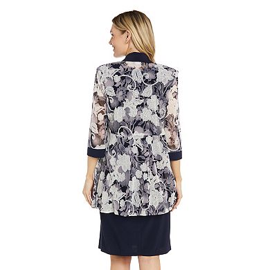 Petite R&M Richards 2-Piece Printed Jacket Dress