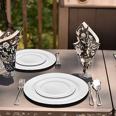 9" Edge Rim Plastic Buffet Plates - 120 pcs