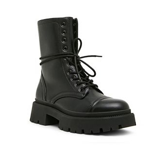 madden girl Ariella Women's Lace-Up Combat Boots