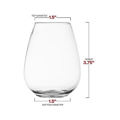 4 oz Clear Stemless Plastic Mini Goblets - 64 pcs