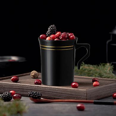 8 oz Edge Rim Round Plastic Coffee Mugs 120 pcs