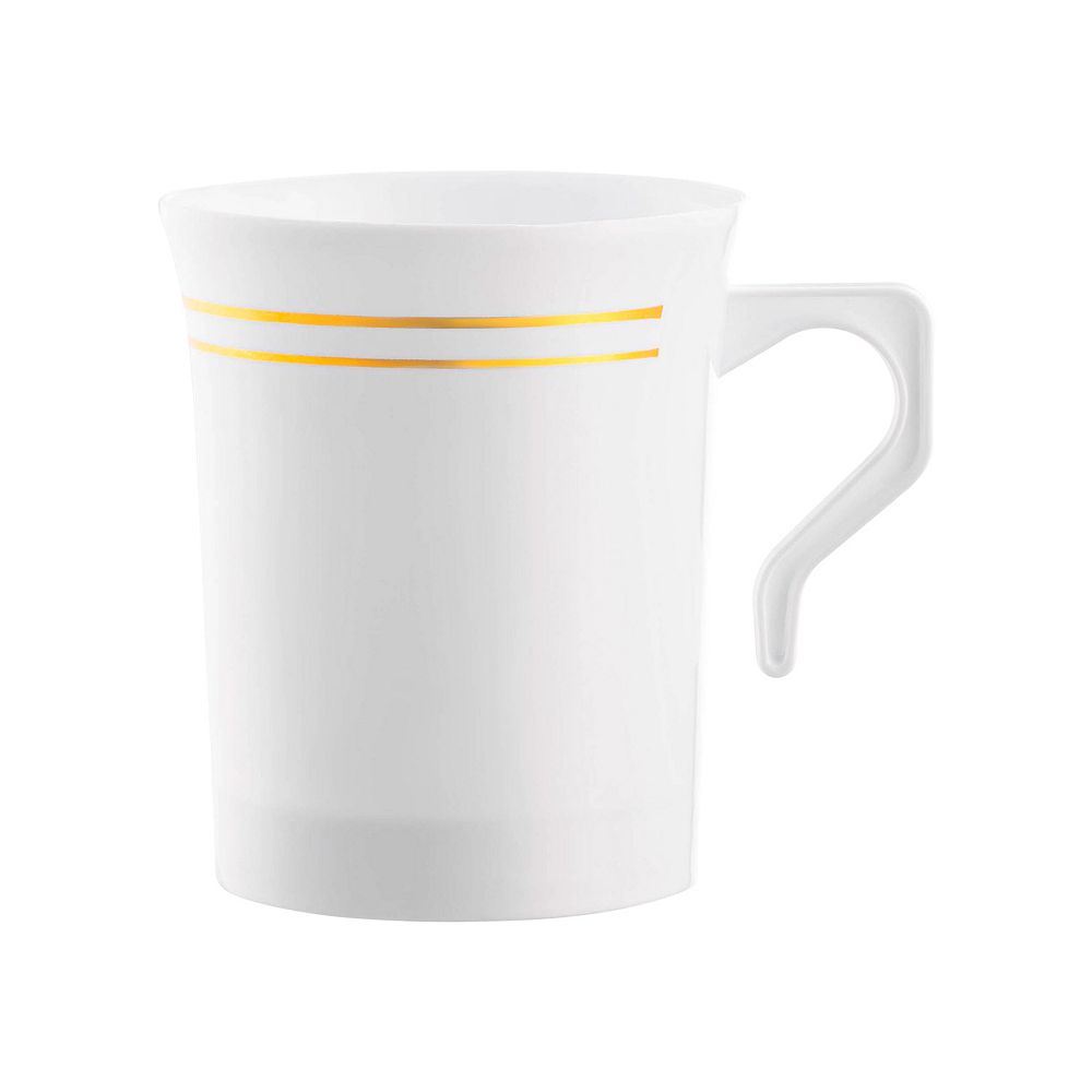 8 oz Edge Rim Round Plastic Coffee Mugs 120 pcs