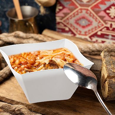 Wave Plastic Soup Bowls - 120 pcs