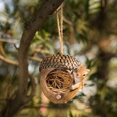 Hand-Painted Acorn Bird House