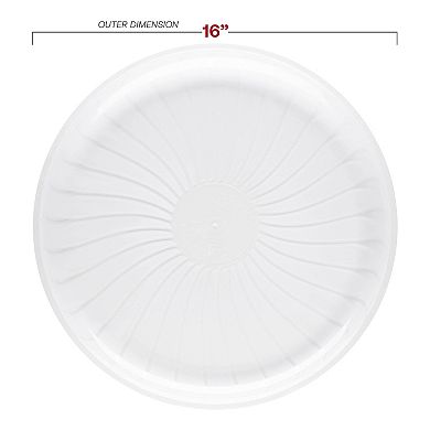 Clear Pavilion Round Plastic Trays - 24 pcs