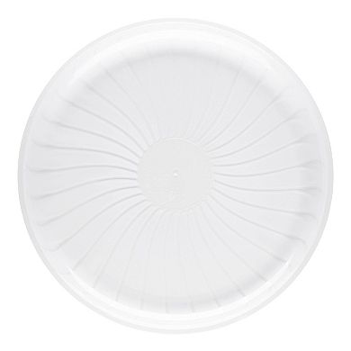 Clear Pavilion Round Plastic Trays - 24 pcs