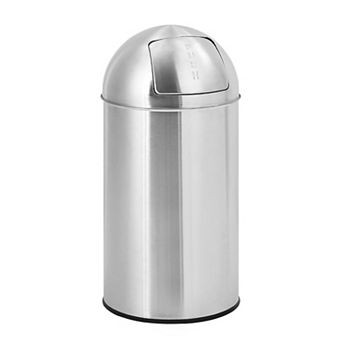 18 gal/70 L Round Commercial Waste Can with Removable Swing-Top Lid Heavy Duty Waste Bin