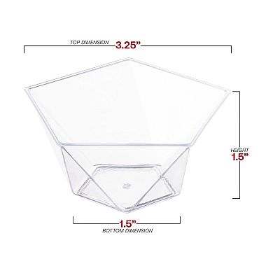 3.5 oz Clear Star Pentagon Plastic Dessert Cups - 288 pcs