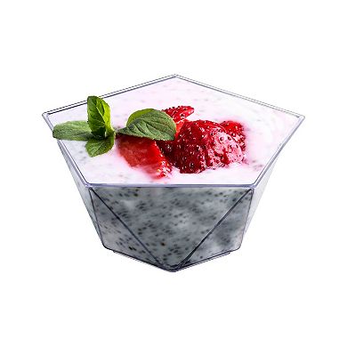 3.5 oz Clear Star Pentagon Plastic Dessert Cups - 288 pcs