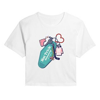Juniors' Hat Trick Hideaway Hockey Cropped Tee