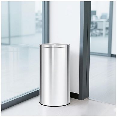 18.5 Gallon (70L) Stainless Steel Trash Can with Swing Lid, Removable Inner Bucket
