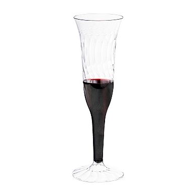 5 oz Clear Plastic Champagne Flutes - 96 pcs