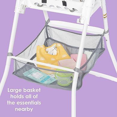 Baby Trend Flat Fold High Chair with Three-Position Seat Recline