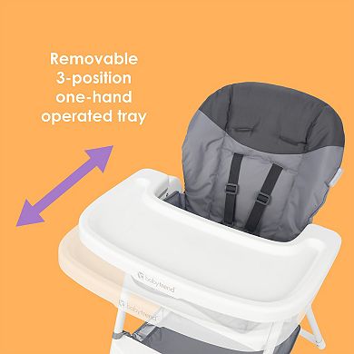 Baby Trend Flat Fold High Chair with Three-Position Seat Recline