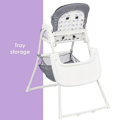 Baby Trend Flat Fold High Chair with Three-Position Seat Recline