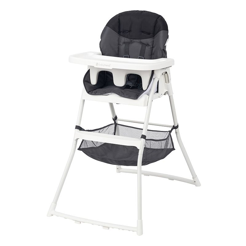 Baby Trend Flat Fold High Chair with Three-Position Seat Recline, Stellar Black