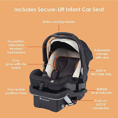 Baby Trend Tango PRO Travel System with Secure-Lift Infant Car Seat