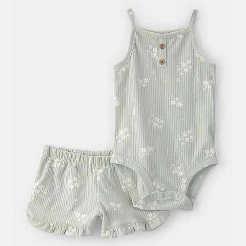 Детский комплект Carter's Floral: боди без рукавов и шорты