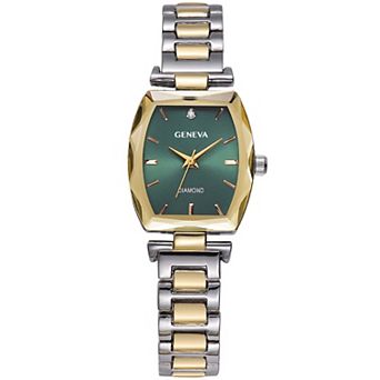 Geneva Women's Two Tone Stainless Steel Diamond Accent Bracelet Watch - KLD0007TTG