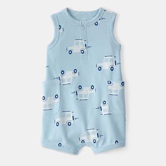 Baby Boy Carter's Car Waffle-Knit Sleeveless Romper